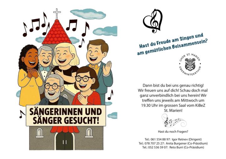 Sängerinnen und Sänger gesucht